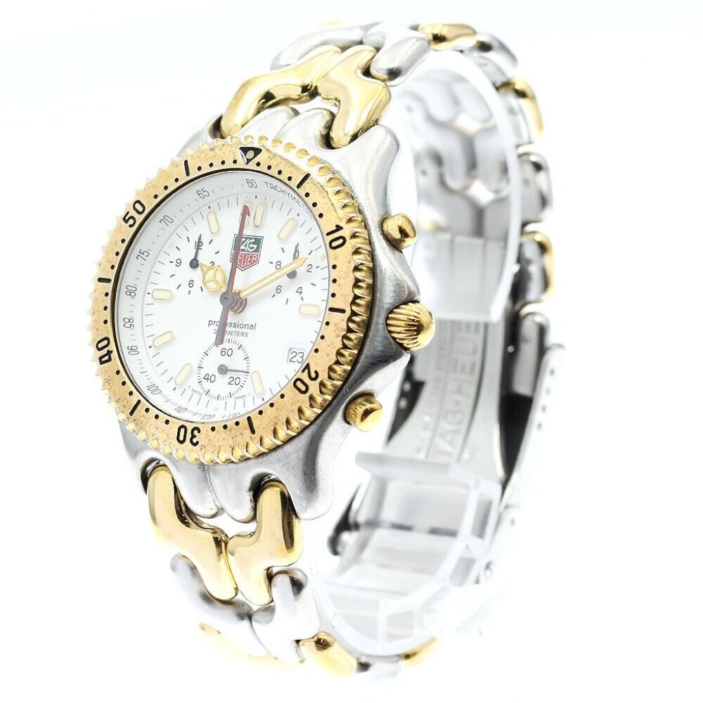 TAG HEUER S/el CG1120-0 Chronograph white Dial Quartz Men's Watch